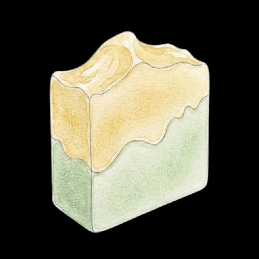 The Lemon Lime Sea Salt Scrub soap bar